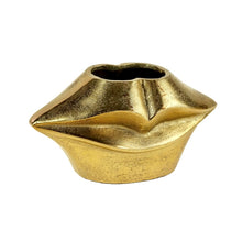 Indlæs billede til gallerivisning Decorative Gold Lips Vase