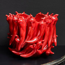 Load image into Gallery viewer, The Chilies Vase, Bordeaux Red