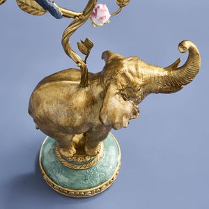 Gold Elephant Candle Holder