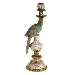 Amari Parrot Candle Holder, Multicoloured