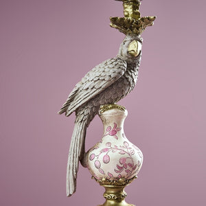 Amari Parrot Candle Holder, Multicoloured Details