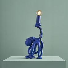 Load image into Gallery viewer, Baby Otto Octopus Table Lamp, Blue light on