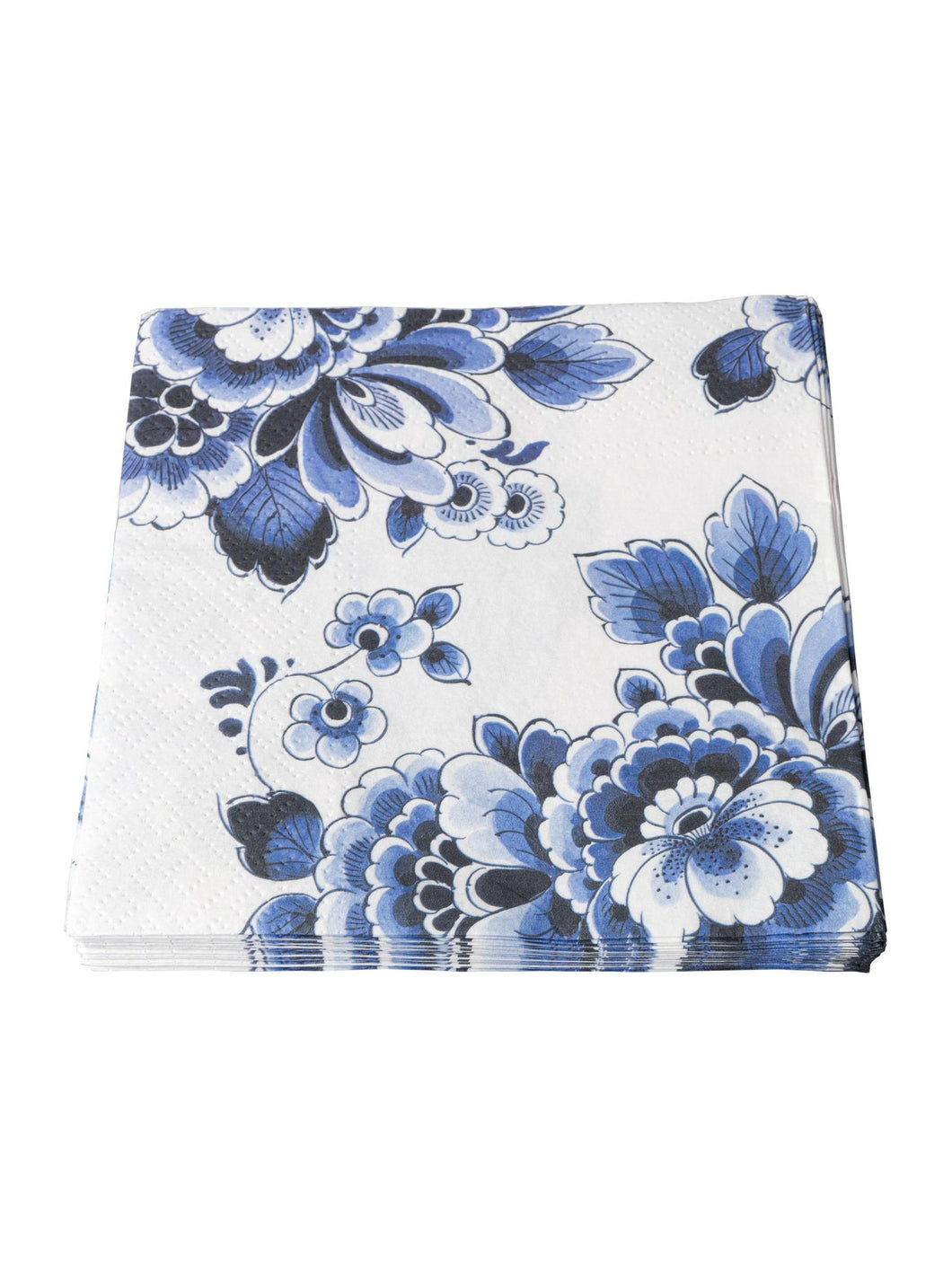 Blue and White Bloom Paper Napkins