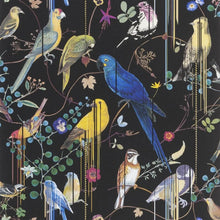 Indlæs billede til gallerivisning Christian Lacroix Birds Sinfonia Wallpaper in Crepucule (black)