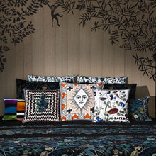 Load image into Gallery viewer, Christian_Lacroix_Dame_Nature_Printemps_Cushion_on_Bed