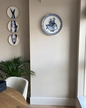 Load image into Gallery viewer, Delft Blue Fish Plate, Triptych Hanging Vertically