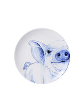 Load image into Gallery viewer, Delft Blue Pig Wall Plate