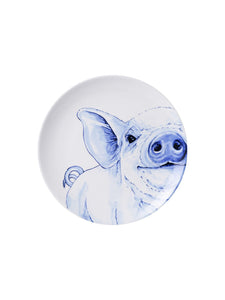 Delft Blue Pig Wall Plate