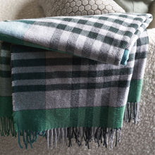 Load image into Gallery viewer, Designers Guild Bankura Emerald Throw Folded