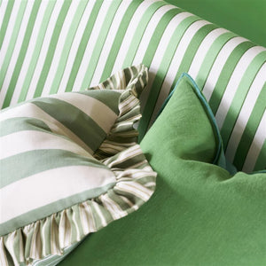 Designers Guild Berkeley Stripe Celadon Cushion Detail