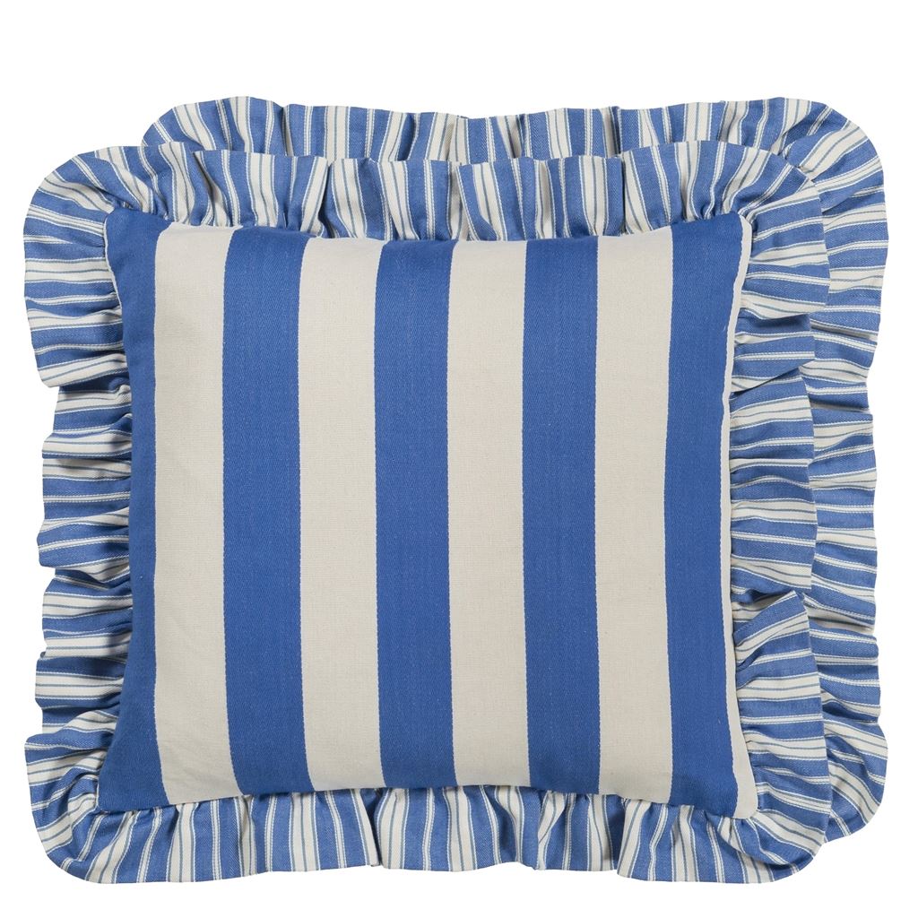 Designers Guild Berkeley Stripe Cobalt Cushion