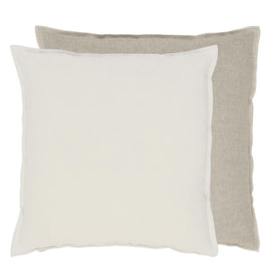 Designers Guild Brera Lino Alabaster & Natural Cushion 100% Linen