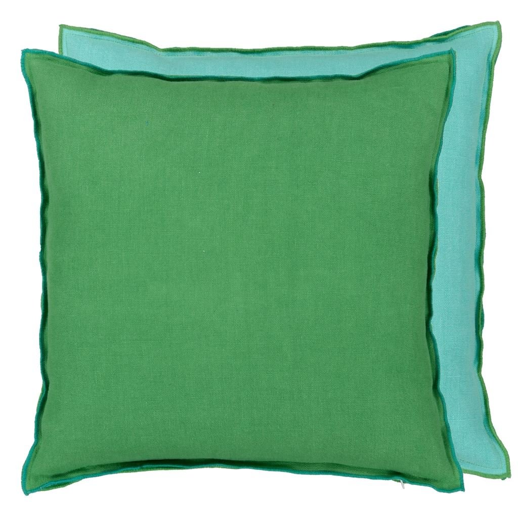 Designers Guild Brera Lino Emerald & Capri Cushion