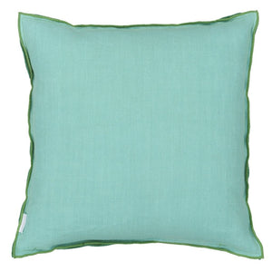 Designers Guild Brera Lino Emerald & Capri Cushion Reverse