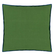 Load image into Gallery viewer, Designers Guild Brera Lino Lagoon &amp; Emerald Cushion Reverse