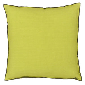 Designers Guild Brera Lino Lime & Moss Cushion Front