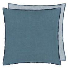 Load image into Gallery viewer, Designers Guild Brera Lino Midnight &amp; Chambray Cushion