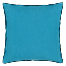 Load image into Gallery viewer, Designers Guild Brera Lino Ocean &amp; Teal Cushion Front