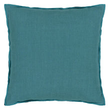 Load image into Gallery viewer, Designers Guild Brera Lino Ocean &amp; Teal Cushion Reverse