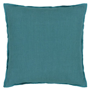 Designers Guild Brera Lino Ocean & Teal Cushion Reverse