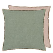 Load image into Gallery viewer, Designers Guild Brera Lino Thyme &amp; Pebble Cushion