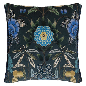 Designers Guild Brocart Décoratif Velours Indigo Cushion Front