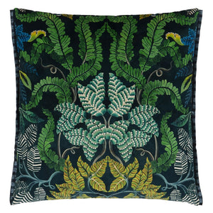 Designers Guild Brocart Décoratif Velours Noir Cushion Reverse