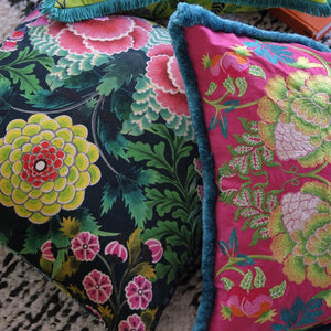 Designers Guild Brocart Décoratif Velours Noir Cushion with other Designers Guild Cushions