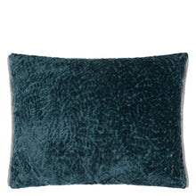 Indlæs billede til gallerivisning Designers Guild Cartouche Teal Velvet Cushion Front