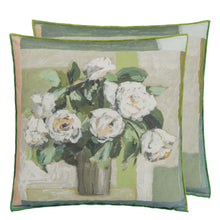 Load image into Gallery viewer, Designers Guild Celadon Vase Cameo Cushion