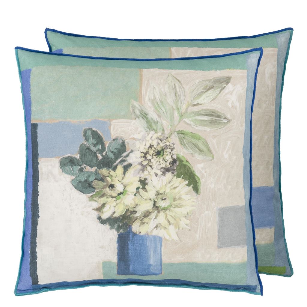 Designers Guild Celadon Vase Delft Cushion