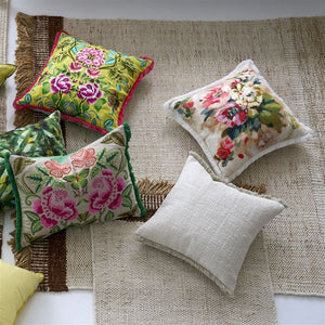 Designers Guild Eleonora Embroidered Alchemilla Cotton Cushion