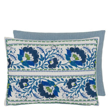 Load image into Gallery viewer, Designers Guild Enamel Floral Indigo Cotton Cushion