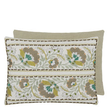 Load image into Gallery viewer, Designers_Guild_Enamel_Flower_Celadon_Cotton Cushion