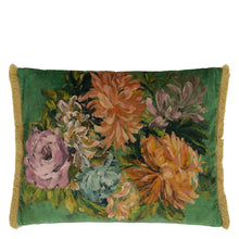 Load image into Gallery viewer, Designers Guild Fleurs d&#39;artistes Velours Vintage Green Cushion