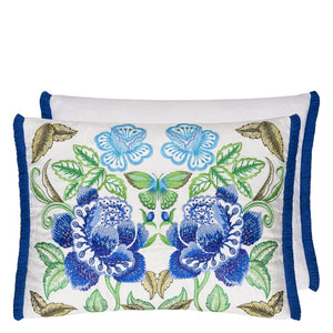 Isabella Embroidered Cobalt Cushion, by Designers Guild