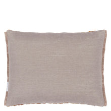 Load image into Gallery viewer, Designers_Guild_Jabot_Pimento_Velvet_Cushion reverse to Mirissa fabric in pebble colour