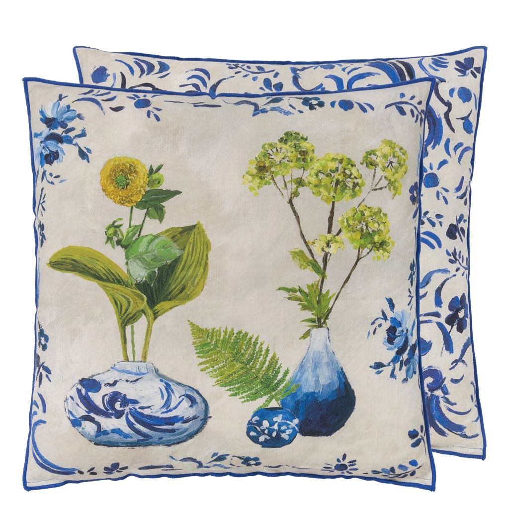 Designers Guild Kawana Cobalt Linen Cushion