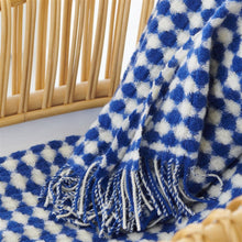 Load image into Gallery viewer, Designers Guild Lansdowne Cobalt Throw Fringe Detail