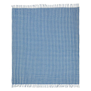 Designers Guild Lansdowne Cobalt Throw Fringe Full Pattern