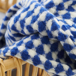 Designers Guild Lansdowne Cobalt Throw Up Close