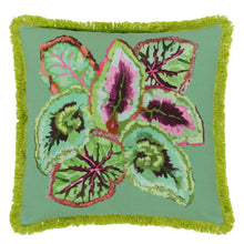 Load image into Gallery viewer, Designers Guild Leaf Glaze Emerald Cushion