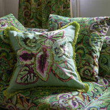 Load image into Gallery viewer, Designers Guild Leaf Glaze Emerald Cushion