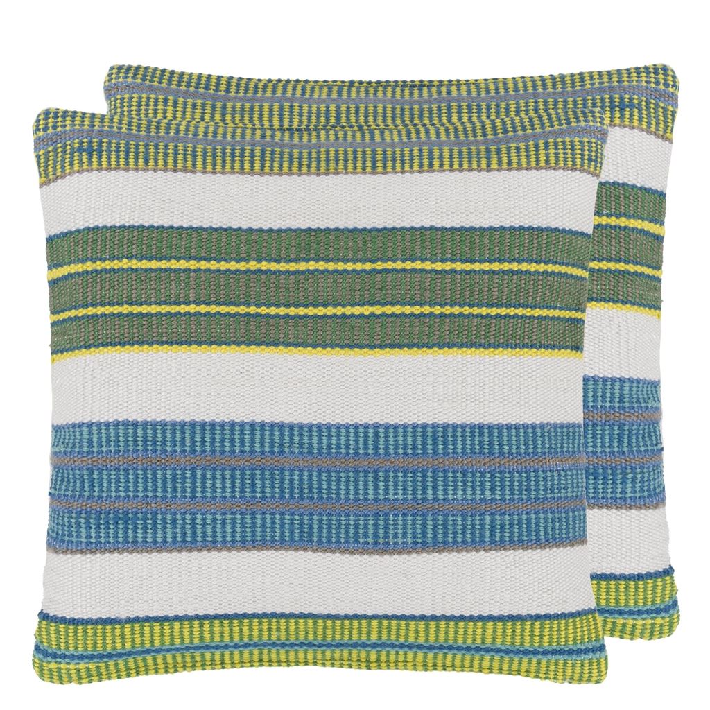 Designers Guild Mahakam Cobalt Outdoor Cushion