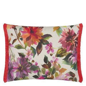 Designers Guild Manchu Fuchsia Outdoor Cushion Front