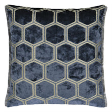 Indlæs billede til gallerivisning Manipur Midnight Velvet Cushion front, by Designers Guild