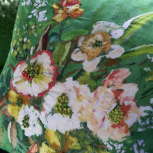 Load image into Gallery viewer, Designers Guild Margaretta Linen Emerald Cushion