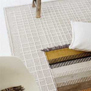 Designers Guild Mayenne Natural Wool Rug from Above