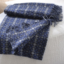 Load image into Gallery viewer, Designers Guild Pembroke Cobalt Merino Wool Throw