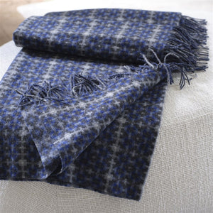 Designers Guild Pembroke Cobalt Merino Wool Throw